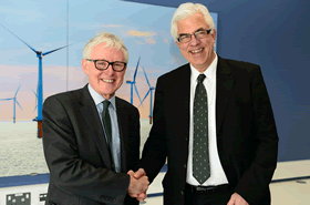 Norman Lamb MP (left) and  Einar Str&oslash;msv&acirc;g from Scira
