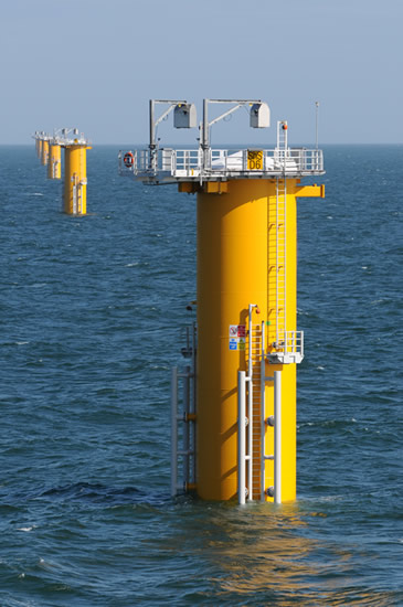 All 90 foundations for the Sheringham Shoal Offshore Wind Farm are now in place.