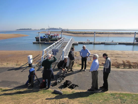 The BBC film crew getting ready to record John Craven�s interview with Einar Str&oslash;msv&aring;g.