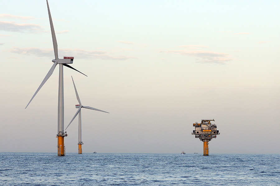 Turbines and substation