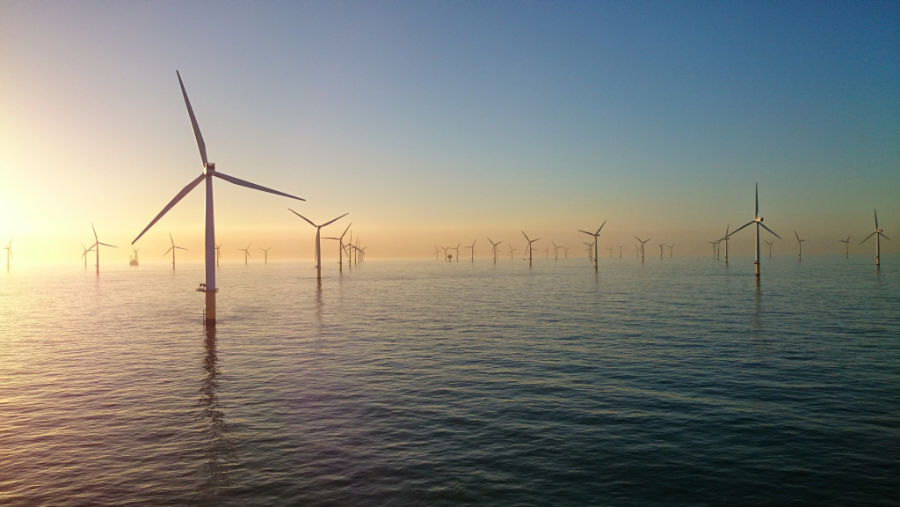 Sheringham Shoal Offshore Wind Farm, in operation off the Norfolk coast since 2012