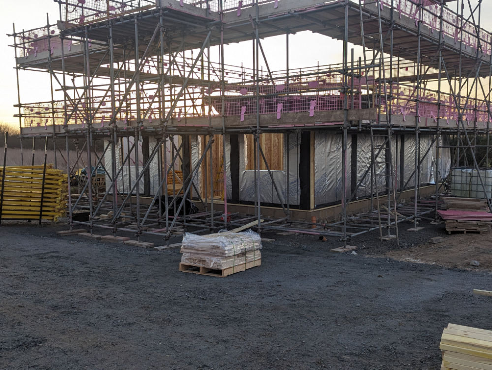 Social housing under construction at Warham.