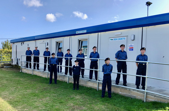 Wells Sea Cadets outside their 'new home'