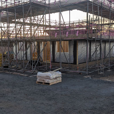 Social housing under construction at Warham.