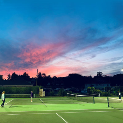 New LED lights in use at Cromer Lawn Tennis and Squash Association.