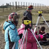 Fakenham College A Level students surveying beach profiles at Weybourne, North Norfolk - photo Colin Bye